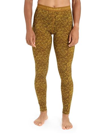 Dámské Base Layers Icebreaker Merino 200 Oasis Leggings Lichen Zlaté | CZ 1106WNBY